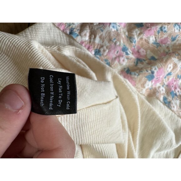 Pol Patchwork Sweater‎ Large Balloon Sleeves Colorful Boho Hippie Anthropologie - Picture 10 of 11